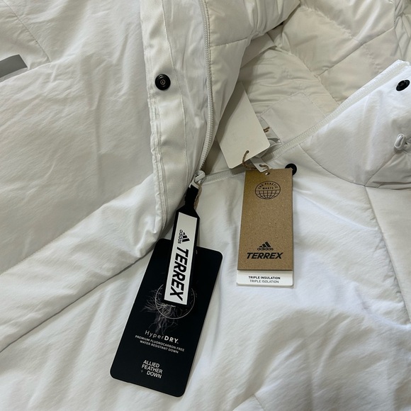 NWT Adidas Terrex My Shelter cold.rdy Jacket Women’s White Puffer Jacket Goose L - Picture 12 of 16